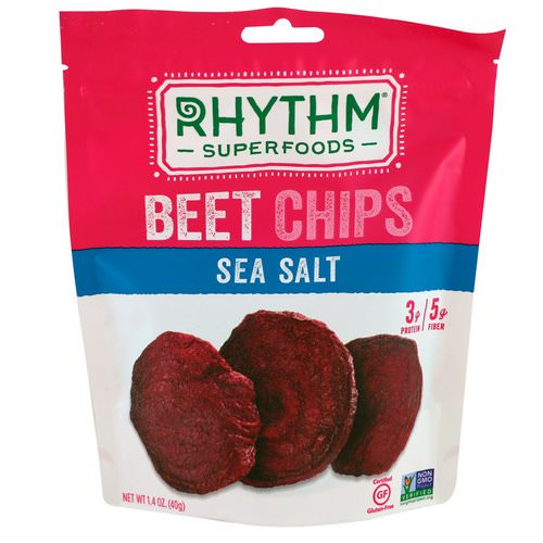 Rhythm Superfoods, Beet Chips, Sea Salt, 1.4 oz (40 g) فوائد
