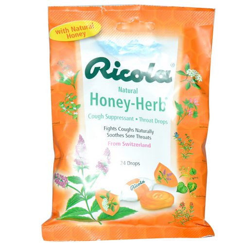 Ricola, Natural Honey Herb, 24 Drops فوائد