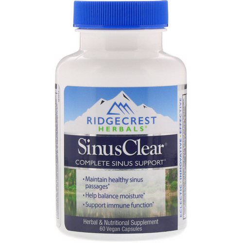 RidgeCrest Herbals, Sinus Clear, 60 Vegan Capsules فوائد