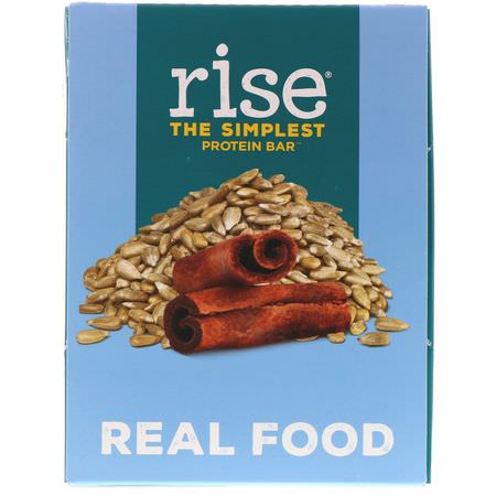 Rise Bar, The Simplest Protein Bar, Sunflower Cinnamon, 12 Bars, 2.1 oz (60 g) Each:أشرطة البر,تين النباتي, أشرطة البر,تين