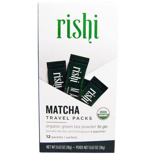 Rishi Tea, Matcha, Organic Green Tea Powder, 12 Packets, 0.63 oz (18 g) فوائد