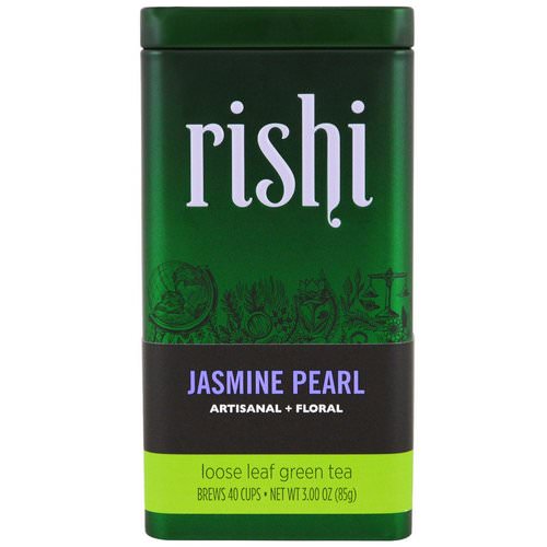Rishi Tea, Organic Loose Leaf Green Tea, Jasmine Pearls, 3 oz (85 g) فوائد