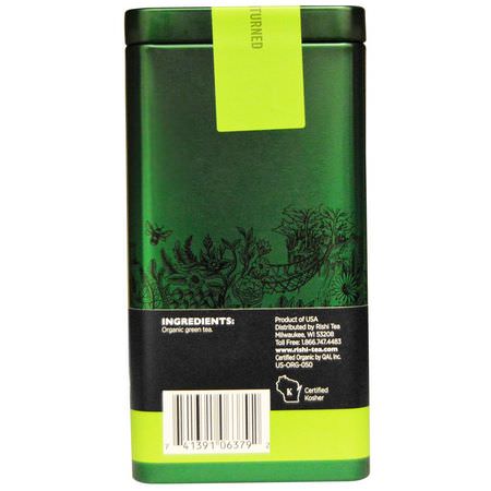 Rishi Tea, Organic Loose Leaf Green Tea, Sencha, 2.12 oz (60 g):شاي أخضر ,شاي سنشا