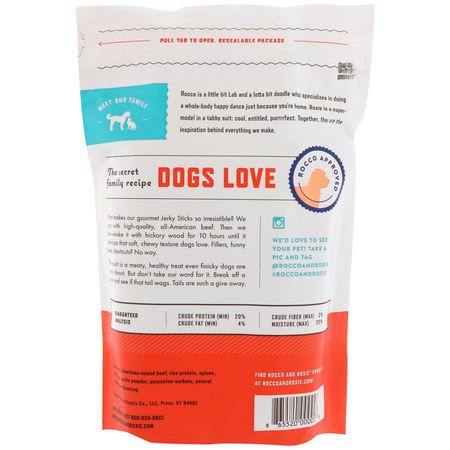 Rocco & Roxie, Jerky Sticks, For Dogs, Beef, 16 oz (453 g):علاج الحي,انات الأليفة, الحي,انات الأليفة