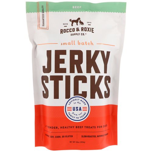 Rocco & Roxie, Jerky Sticks, For Dogs, Beef, 16 oz (453 g) فوائد