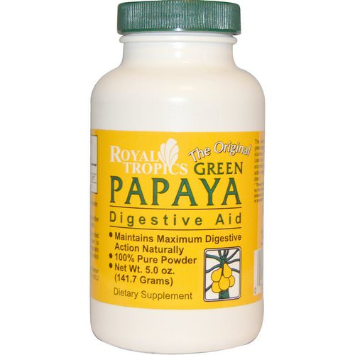 Royal Tropics, The Original Green Papaya, Digestive Aid, 5.0 oz (141.7 g) فوائد