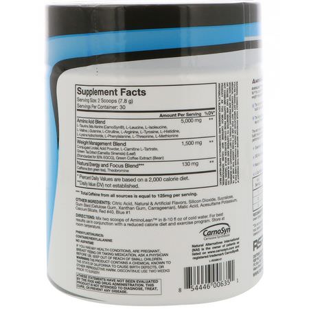 RSP Nutrition, AminoLean, Weight Management + Energy Formula, Blackberry Pomegranate, 8.25 oz (234 g):L-Carnitine,الأحماض الأمينية