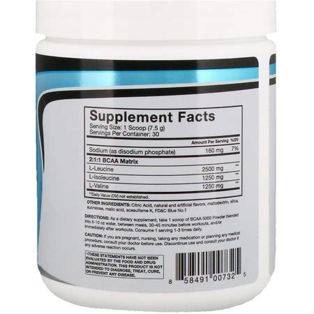 RSP Nutrition, BCAA 5000, Blue Raspberry, 5,000 mg, 7.94 oz (225 g):BCAA,الأحماض الأمينية