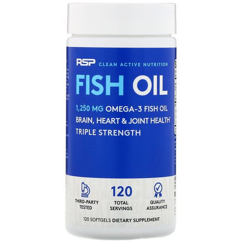 RSP Nutrition, Fish Oil, 120 Softgels فوائد