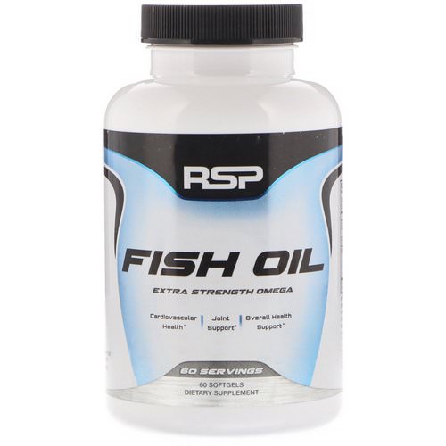 RSP Nutrition, Fish Oil, Extra Strength Omega, 60 Softgels فوائد