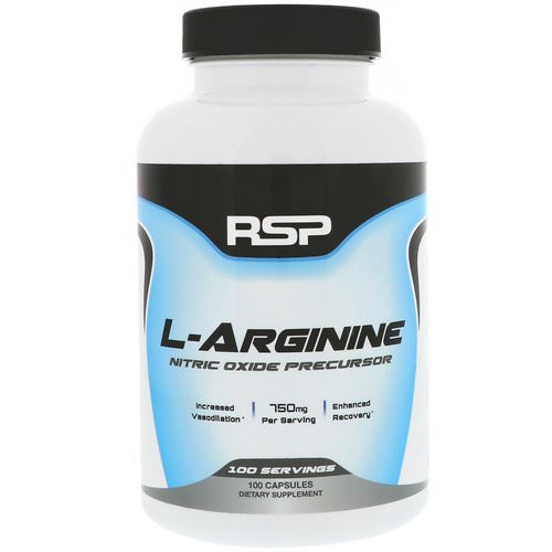 RSP Nutrition, L-Arginine, Nitric Oxide Precursor, 750 mg, 100 Capsules فوائد