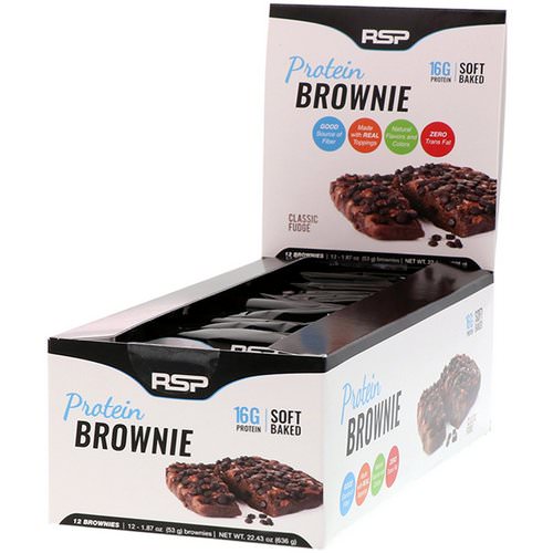 RSP Nutrition, Protein Brownie, Classic Fudge, 12 Brownies, 1.87 oz (53 g) Each فوائد