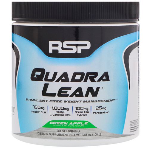 RSP Nutrition, Quadra Lean, Stimulant-Free Weight Management, Green Apple, 3.81 oz (108 g) فوائد