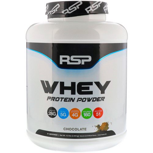 RSP Nutrition, Whey Protein Powder, Chocolate, 4.6 lbs (2.09 kg) فوائد