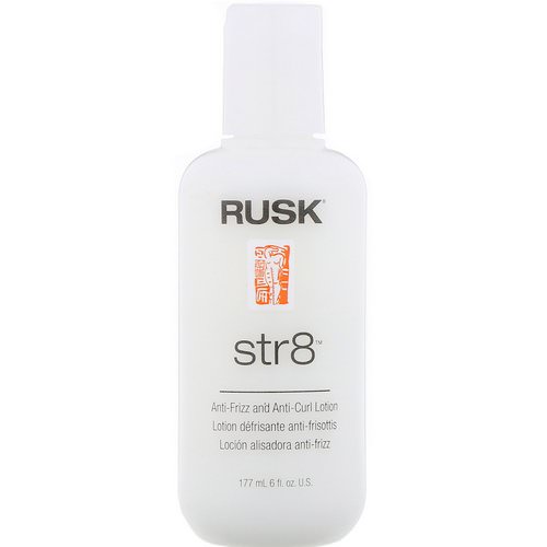 Rusk, Str8, Anti-Frizz And Anti-Curl Lotion, 6 fl oz (177 ml) فوائد