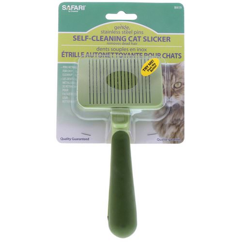 Safari, Self-Cleaning Cat Slicker Brush, 1 Slicker Brush فوائد
