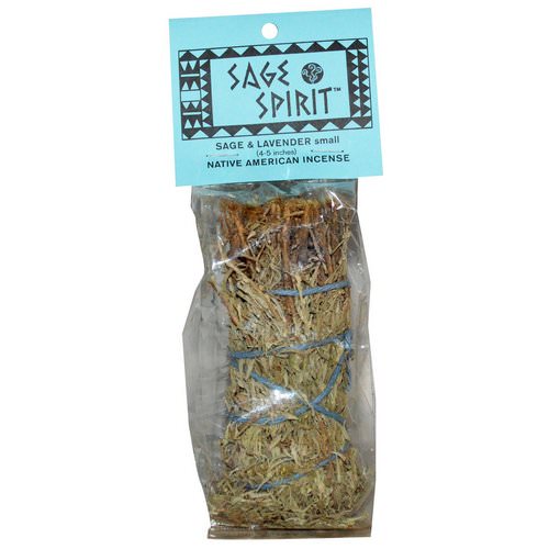 Sage Spirit, Native America Incense, Sage & Lavender, Small (4-5 inches), 1 Smudge Wand فوائد
