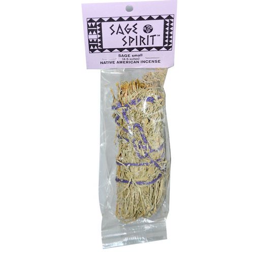 Sage Spirit, Native American Incense, Sage, Small (4-5 Inches), 1 Smudge Wand فوائد