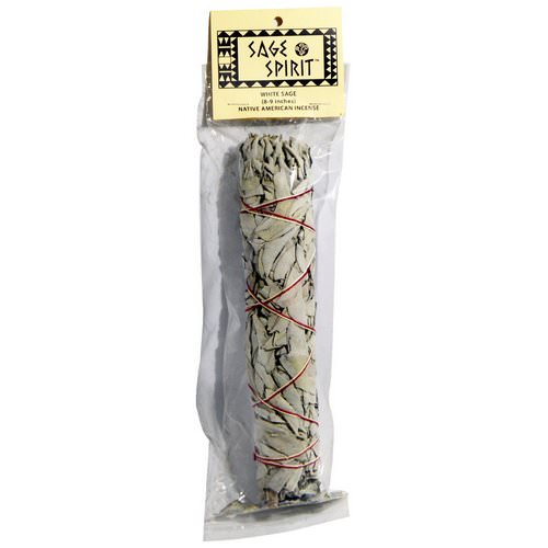 Sage Spirit, Native American Incense, White Sage, Large (8-9 inches), 1 Smudge Wand فوائد