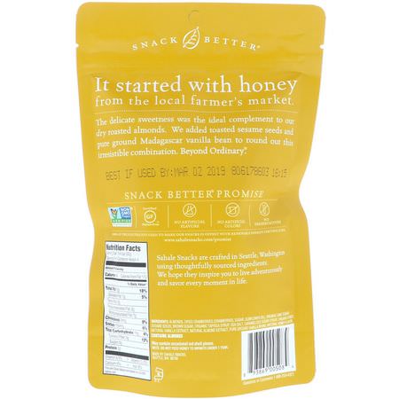 Sahale Snacks, Glazed Mix, Honey Almonds, 4 oz (113 g):مزيج ال,جبات الخفيفة, ال,جبات الخفيفة