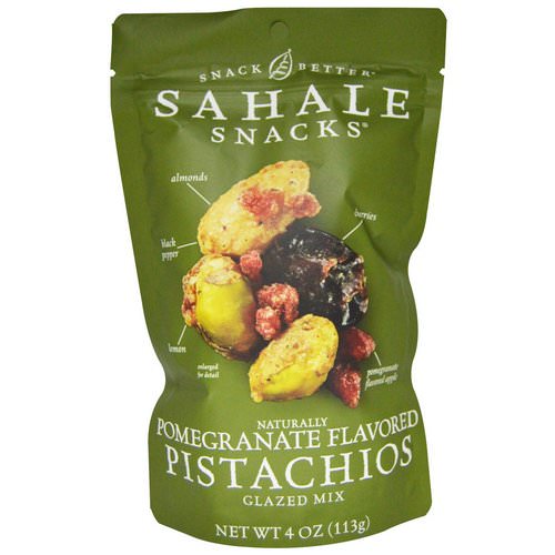 Sahale Snacks, Glazed Mix, Naturally Pomegranate Flavored Pistachios, 4 oz (113 g) فوائد