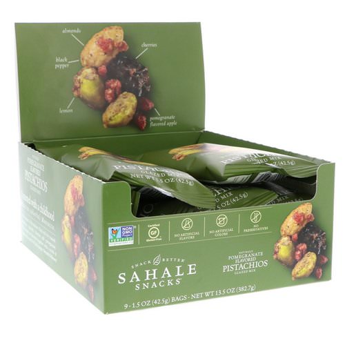 Sahale Snacks, Glazed Mix, Naturally Pomegranate Flavored Pistachios, 9 Packs, 1.5 oz (42.5 g) Each فوائد