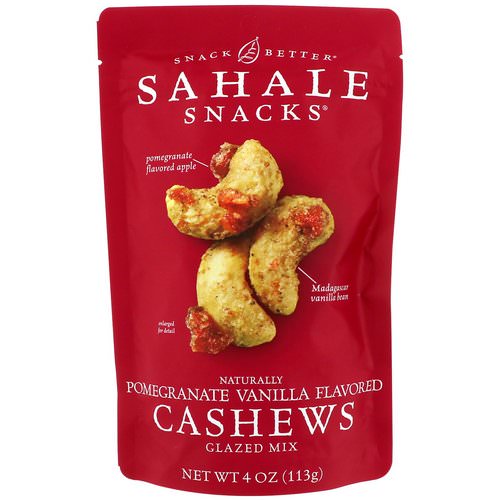 Sahale Snacks, Glazed Mix, Naturally Pomegranate Vanilla Flavored Cashews, 4 oz (113 g) فوائد