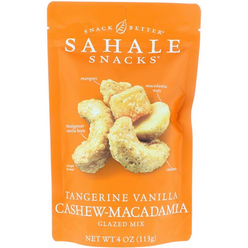 Sahale Snacks, Glazed Mix, Tangerine Vanilla Cashew-Macadamia, 4 oz (113 g) فوائد