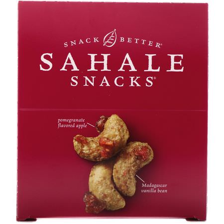 Sahale Snacks, Pomegranate Vanilla Flavored Cashews, Glazed Mix, 9 Packs, 1.5 oz (42.5 g) Each:مزيج ال,جبات الخفيفة, ال,جبات الخفيفة