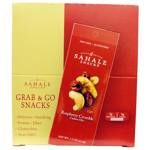 Sahale Snacks, Raspberry Crumble Cashew Mix, 9 Packs, 1.5 oz (42.5 g) Each فوائد