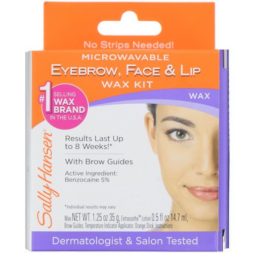 Sally Hansen, Eyebrow, Face & Lip Wax Kit, 1 Kit فوائد