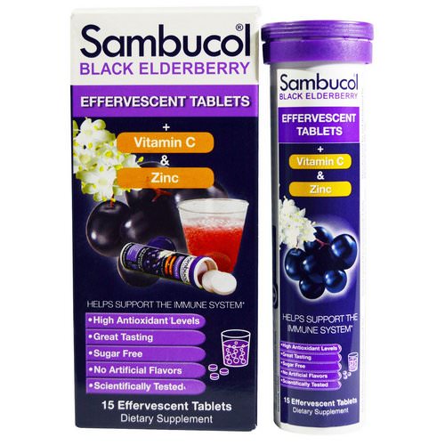 Sambucol, Black Elderberry, Effervescent Tablets, 15 Effervescent Tablets فوائد