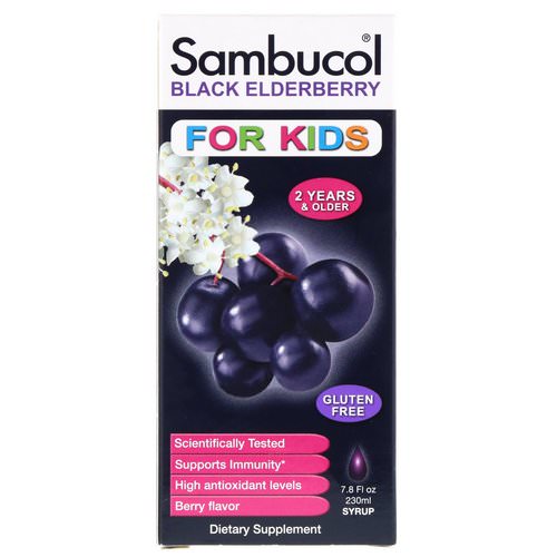 Sambucol, Black Elderberry Syrup, For Kids, Berry Flavor, 7.8 fl oz (230 ml) فوائد