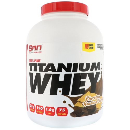 SAN Nutrition, 100% Pure Titanium Whey, Chocolate Graham Cracker, 5 lbs (2268 g) فوائد