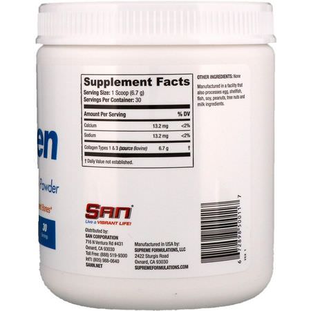 SAN Nutrition, Collagen, Types 1 & 3 Powder, 7.1 oz (201 g):مكملات الك,لاجين, المفصل