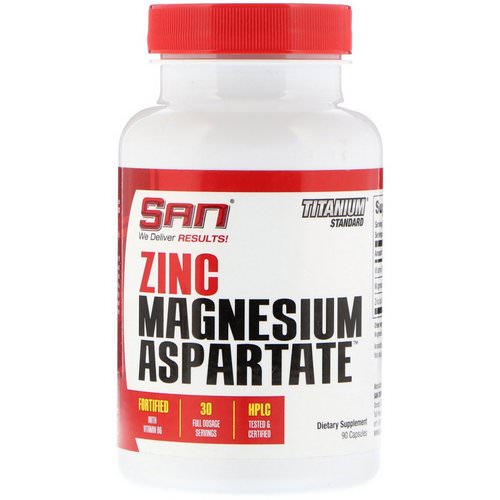 SAN Nutrition, Zinc Magnesium Aspartate, 90 Capsules فوائد