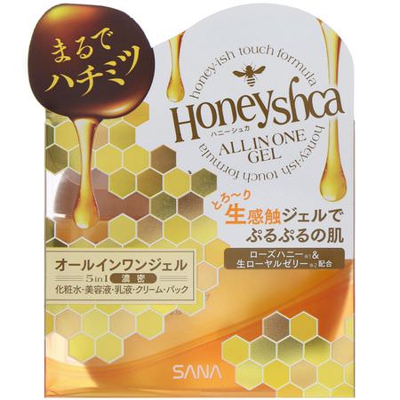 Sana, Honeyshca, All In One Gel, 5.3 oz (150 g):مرطب لل,جه, العناية بالبشرة