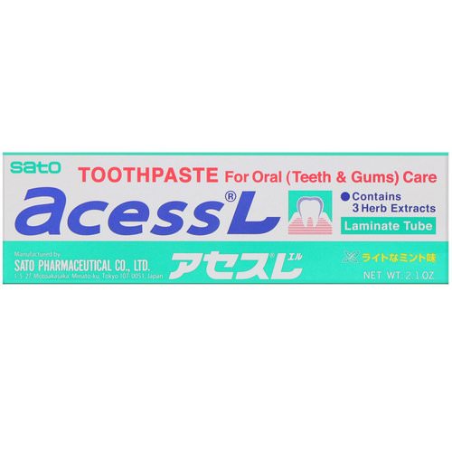 Sato, Acess L, Toothpaste for Oral Care, 2.1 oz (60 g) فوائد