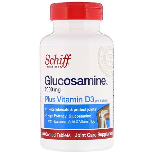Schiff, Glucosamine, Plus Vitamin D3, 2000 mg, 150 Coated Tablets فوائد