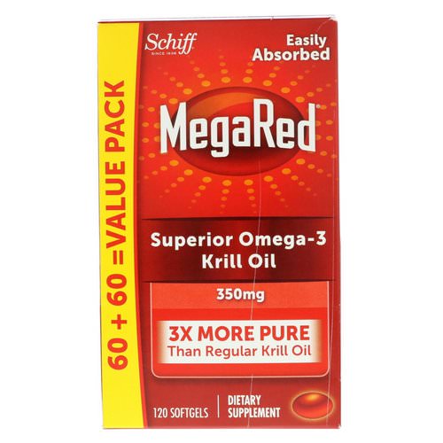Schiff, MegaRed, Superior Omega-3 Krill Oil, 350 mg, 120 Softgels فوائد