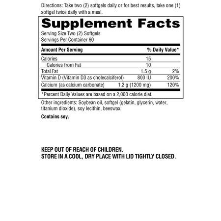 Schiff, Super Calcium, 1200 mg, 120 Softgels:كالسي,م بلاس فيتامين د, كالسي,م