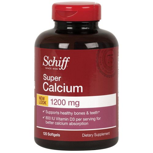 Schiff, Super Calcium, 1200 mg, 120 Softgels فوائد