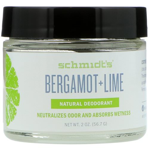 Schmidt's Naturals, Natural Deodorant, Bregamot + Lime, 2 oz (56.7 g) فوائد