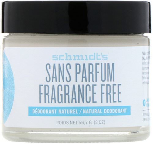 Schmidt's Naturals, Natural Deodorant, Fragrance-Free, 2 oz (56.7 g) فوائد
