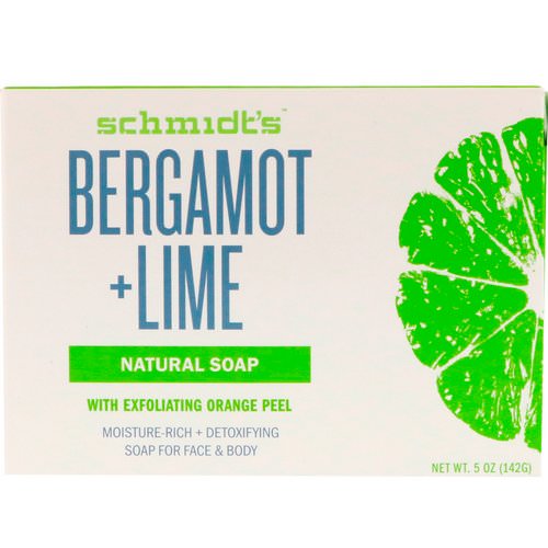 Schmidt's Naturals, Natural Soap, Bergamot + Lime, 5 oz (142 g) فوائد