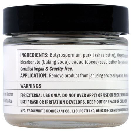 Schmidt's Naturals, Natural Deodorant, Rose + Vanilla, 2 oz (56.7 g):مزيل العرق, الحمام