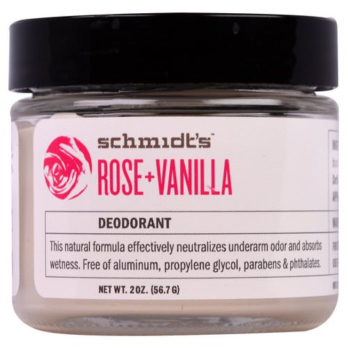 Schmidt's Naturals, Natural Deodorant, Rose + Vanilla, 2 oz (56.7 g) فوائد