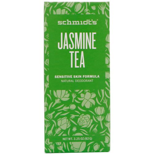 Schmidt's Naturals, Natural Deodorant, Sensitive Skin Formula, Jasmine Tea, 3.25 oz (92 g) فوائد