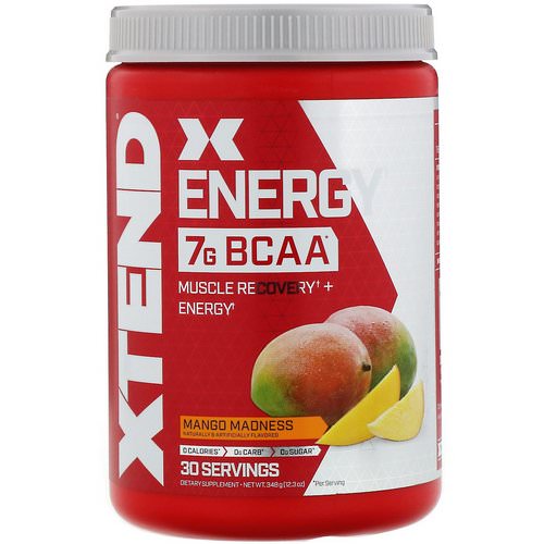 Scivation, Xtend Energy BCAA, Mango Madness, 12.3 oz (348 g) فوائد
