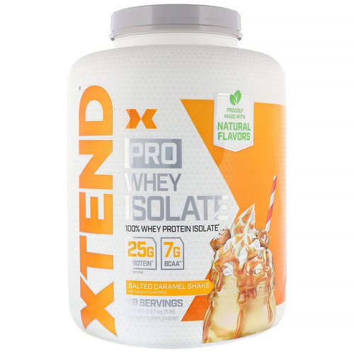 Scivation, Xtend Pro, Whey Isolate, Salted Caramel Shake, 5 lb (2.27 kg) فوائد